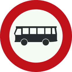 Nederlands verkeersbord: Buses prohibited