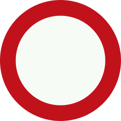 Nederlands verkeersbord: Entry not allowed / forbidden